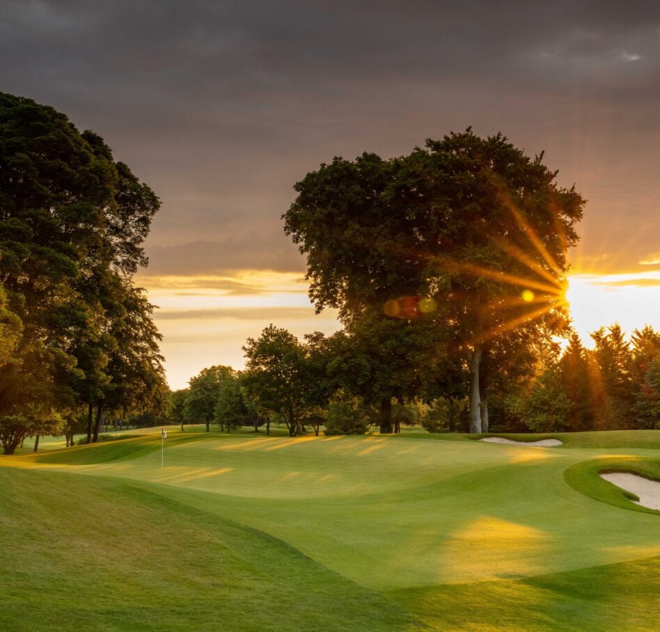 Druids Glen 2023 Jun13 14 green LHS sunrise 1 4268