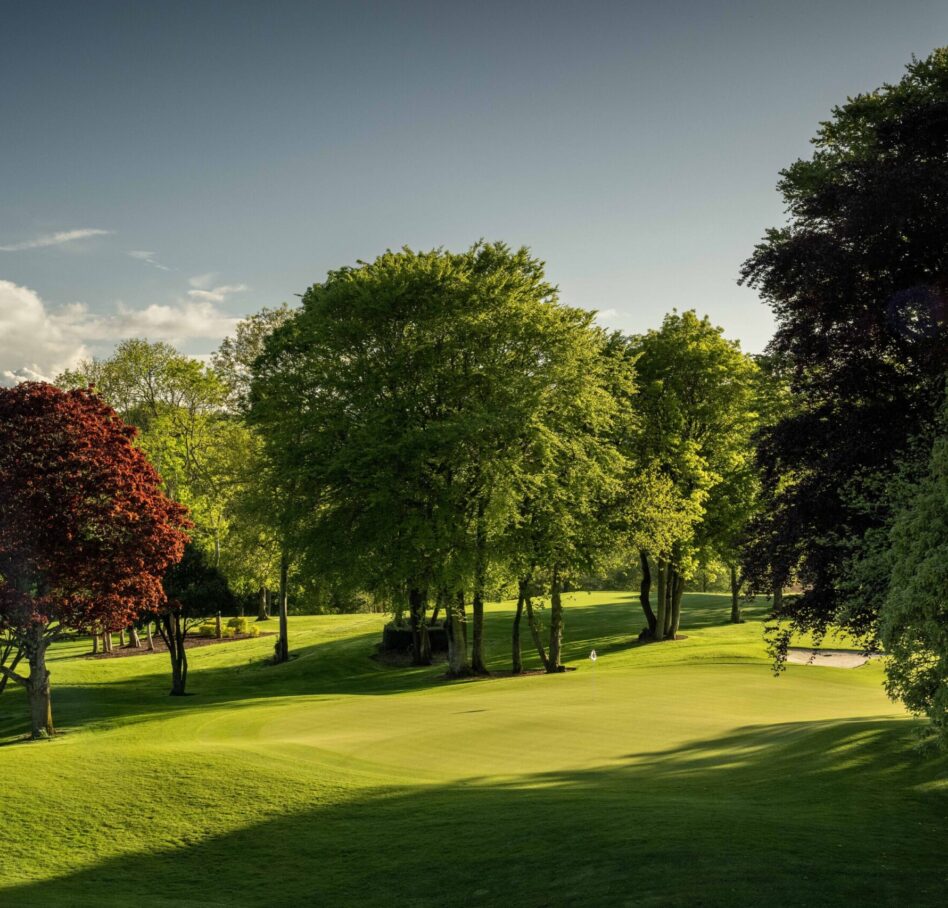 Druids Glen 2023 May 6 green from roof 2197